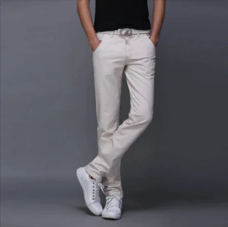 Men’s Casual Straight-Leg Cotton Pants